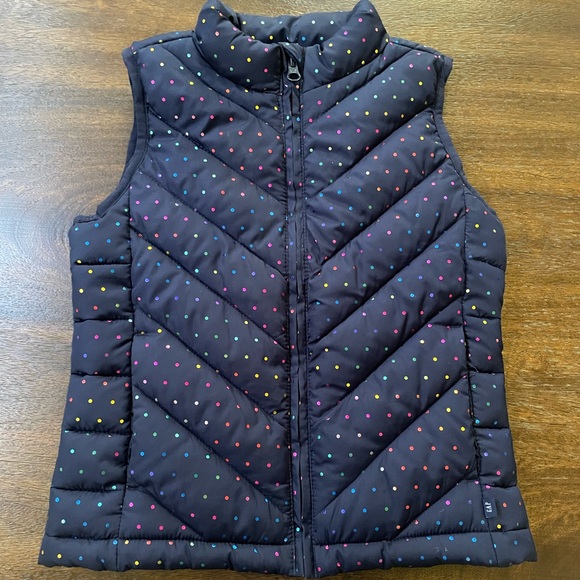 GAP Other - Gap Kids ColdControl Vest S Blue Polka Metallic Dot Full Zip Polyester Filled